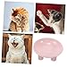 MERRYHAPY Elevated Cat Feeder Plastic Cat Bowl Angled Design for Easy Access to Food and Water for All Supports Healthy Eating Posture