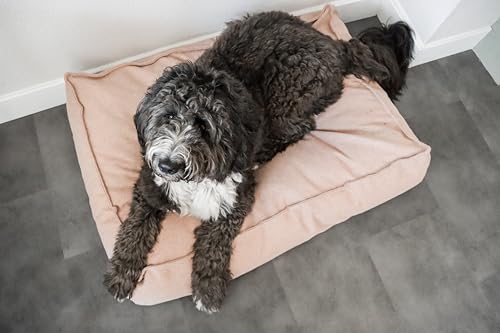 Flamingo Orthopädisches Hundebett Baldar – Rechteckig, Beige, 80 cm | Ergonomischer & Bequemer Schlafplatz für Hunde!
