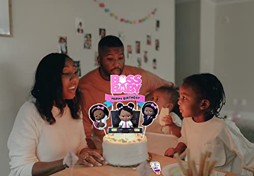 6 Pcs Cartoon Cake Toppers And Cupcake Toppers For Black Girls - Theme Birthday Cake Decorations Party Supplies #TOP2