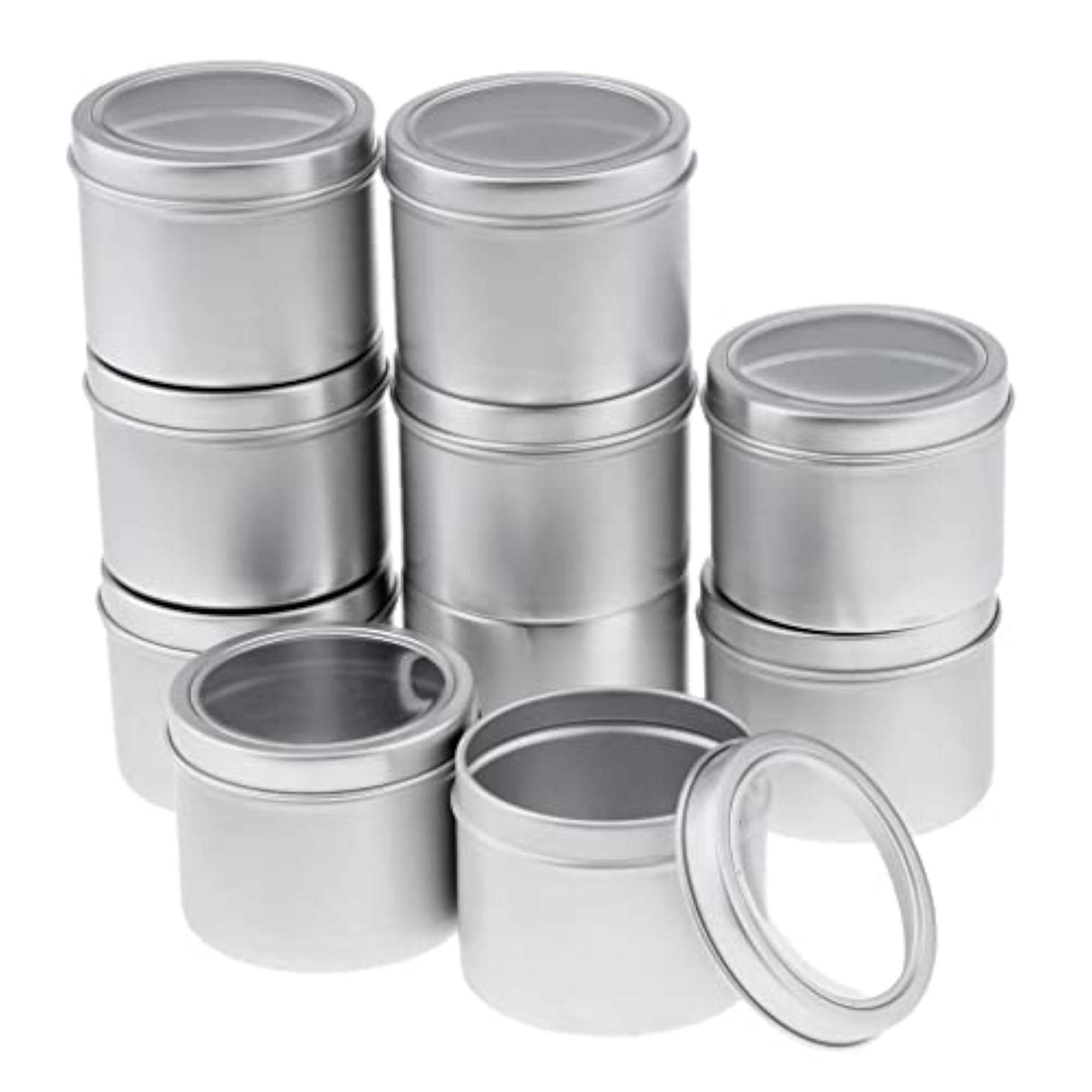 5Pcs Aluminum Tin Storage Pot Candles Salves Containers
