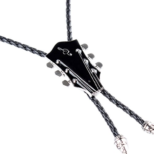 F Fityle Campo Americano Guitarra Cabeça Esmalte Bolo Gravata Gravata De - Preto