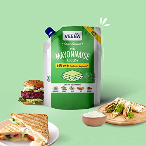 Image of Veeba Eggless Mayonnaise (700 Grams) I Veg Mayonnaise I 100% Vegetarian Mayo I Extra Creamy and Delicious I Rich and Thick Texture I Dip, Spread and Dunk(Image May Vary) (Pack of 2)