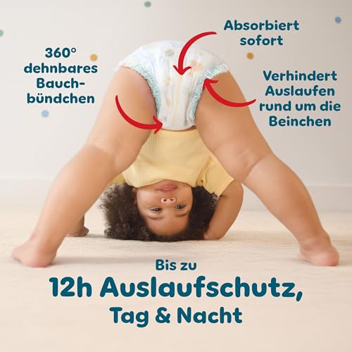 Pampers Baby-Dry Pants Größe 8, 136 Stück, 17kg+, 360° auslaufsichere Passform für Tag und Nacht