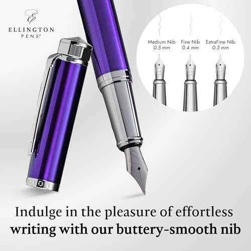 Image of Luxury Fountain Pen Set for Writing, Refillable Ink Converter, Gift Box
