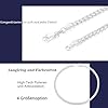 SLOONG 925 Silber Herren Armbänder für Männer - 3MM Wheat Kette Silber Armband 19cm Herren schmuck Geschenke für Papa Freund Ehemann Sohn #4