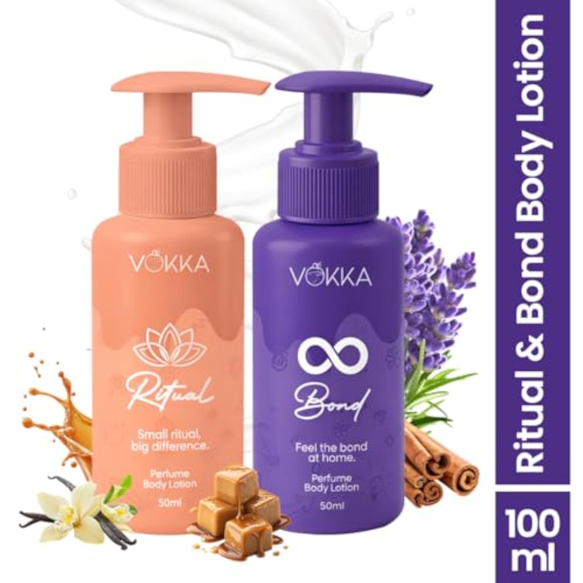 Ritual & Bonds Vanilla Orchid & Warm Woody Perfume Body Lotion Combo