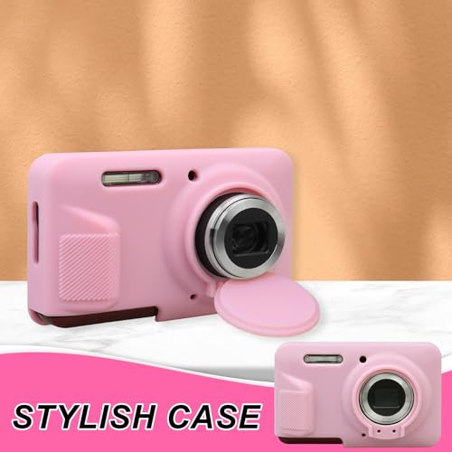 RAIALL Case for Kodak PIXPRO FZ55 Digital Camera, Soft Silicone Protective Case for Kodak PIXPRO FZ55 Vlogging Camera, Lightweight FZ55 Camera Case Cover Grip Body Skin, Pink by RAIALL - Image 6