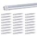 T8 LED Replacement, HouLight 25-Pack, 18W 4-foot T8 LED Light Tube, 6000K, Daylight, Transparent Cover, Super Bright White, Double End Power