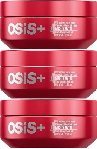 OSiS+ Mighty Ultra Strong Matte Cream, White, 2.8 Oz, Pack of 3