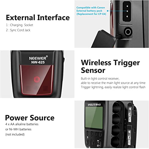 Neewer Nw625 Gn54 Speedlite Flash For Canon Nikon Panasonic Olympus Pentax Fujifilm Dslrs And Mirrorless Cameras And Sony With Mi Hot Shoe Like A9 A7 A7Ii A7Iii A7R Iii A7Rii A7Sii A6000 A6300 A6500 #TOP2