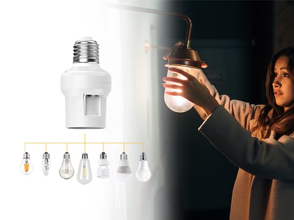 Douille Lumineuse E27 Avec Télécommande Et Minuterie - Commande Sans Fil Pour Lampes De Plafond, Placard, Garage, Chambre, Salon