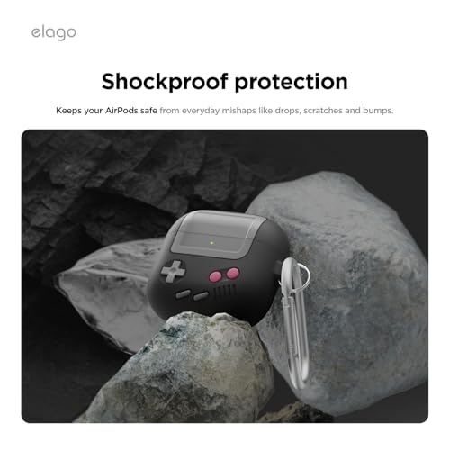 Coque AirPods 4 elago AW5 noire idée cadeau geek console rétro classique