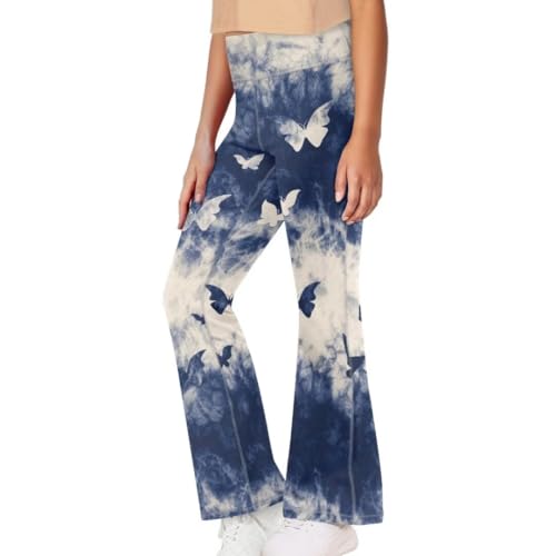 Image of Girls Flare Leggings 5-14T Cute Bell Bottoms for Girl Yoga Pants for Gym