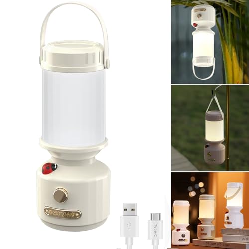YZYOE Rechargeable LED Mini Camping Light, Portable Cute Pony Light with 3 Light Modes