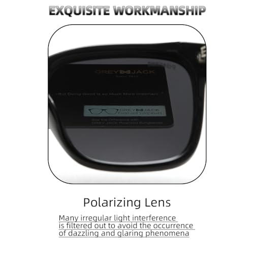 Image of grey jack Full Rim Rectangle Sun Glasses Stylish Sunglasses for Men Women Polarized UV Protection 3317