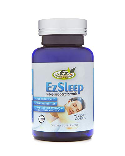 EZ Sleep Natural Herbal Sleep Aid Relaxation Supplement Anxiety & Insomnia Relief Supplement 90 Vegetarian Capsules