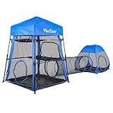 PETEASE Cat Enclosures, 3-in-1 Cat Tower Tent with Tunnel/Pop Up Cube,Climbing Cage Outdoor Catio Portable Playpen Play Tents for Cats Kitten and Small Animals