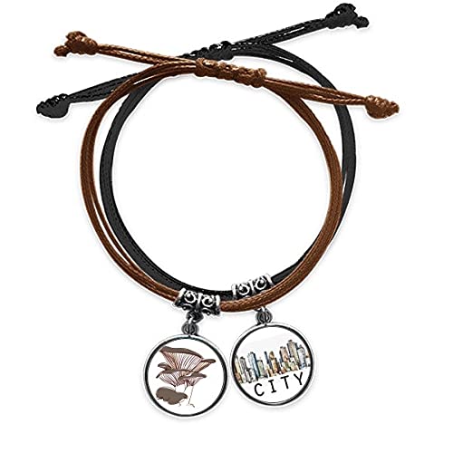 Bracelet corde Sidi en cuir illustré | Bijou artisanal élégant