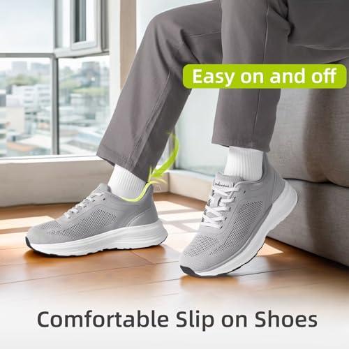 Men's Orthopedic Fashion Sneakers: Comfortable Arch Support Plantar Fasciitis Orthotic Walking Shoes, Casual Work Supportive Sport Athletic Flat Feet Shoes for Foot and Heel Pain Relief2
