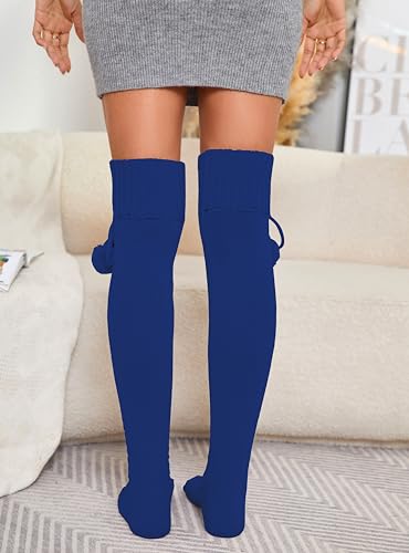 Image of YELAIVP Women's Thigh High Socks - Extra Long Cable Knit Over the Knee Socks and Leg Warmers