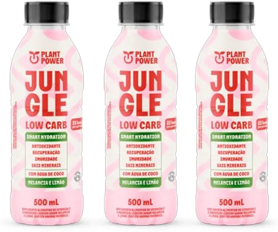 Kit 3X: Bebida Isotônica Low Carb Melancia e Limão Jungle 500ml