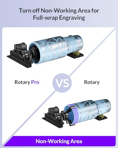 Image of WECREAT Vision Rotary Pro, for Vision Series & Vision Pro Laser Engraver and Cutter Machine, Rotary Roller for Engraving Cylindrical Objects, Wine Glass, Tumblers, Jewelry Ring, Engravers Accessory