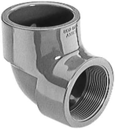 Spears 807-007 PVC Schedule 80 90-Degree Elbows, Socket and FIPT, 3/4-Inch
