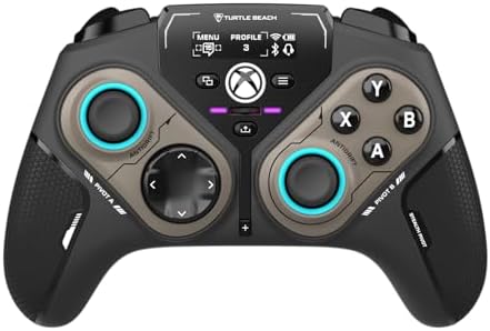【Amazon.co.jp限定】TURTLE BEACH ワイヤレスコントローラー FPS/格ゲー対応 Stealth Pivot Xbox公認 2.4GHz無線ドングル/Bluetooth接続 PC/Xbox/Android対応 6ボタン ゲームパッド 回転モジュール搭載 ディスプレイダッシュボード ホールエフェクト 再マッピングボタン 長時間バッテリー搭載