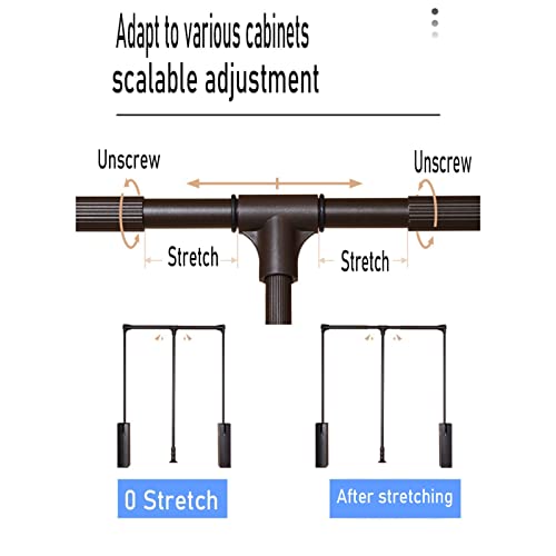 Tringles de garde-robe relevable rabattable porte-vêtements réglable - 6