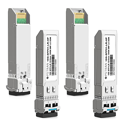 Image of 10GBASE-LR SFP+ Optical Transceiver Module Compatible with HPE Aruba J9151D J9151E JL749A J9151ECM /ProCurve J9151A 10G SFP+ LR 1310nm 10km DDM Duplex LC SMF 4 Pack