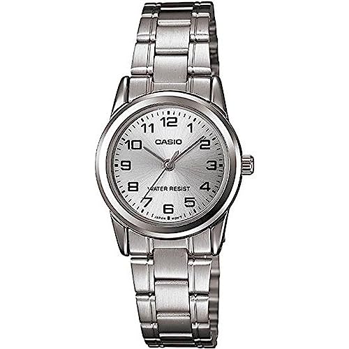 Casio Women's Watch - LTP-V001D-7BUDF Silver Dial, Silver Ba...
