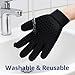Limpet Grooming Glove- Hair remover gloves- Gentle shedding brushes for dogs, cats & horses (1 pair) (Black)