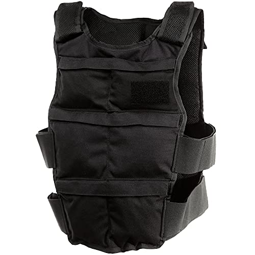 Brute Force Weighted Training Vest - L/XL - Adjustable Workout Equipment for Home Gym and Cross Training - Black - Scalable from 0 to 40 lbs. - Made in the USA