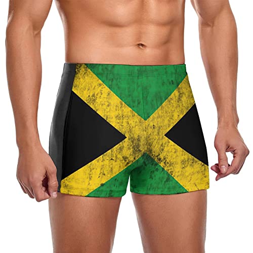 TAIZIYEAH Men's Swimwear Pants Jamaica Flag Swimming Trunks Board Shorts Swimsuits Party XL4