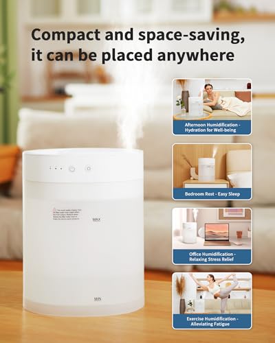 Hawkam COOL MIST HUMIDIFIERS With Easy To Top Fill And Clean, Auto Shut-Off, Bpa-Free & 28H Runtime, Air Humidifier thumb #6