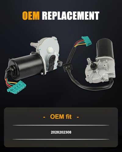 Image of ROADFAR Front Windshield Wiper Motor for Mercedes-Benz C230 /C280 /C43 AMG | For Mercedes-Benz For C230 For C280 1998-2000|For Mercedes-Benz For C43 AMG 1999 2000|Replace 2028202308|4 Pins