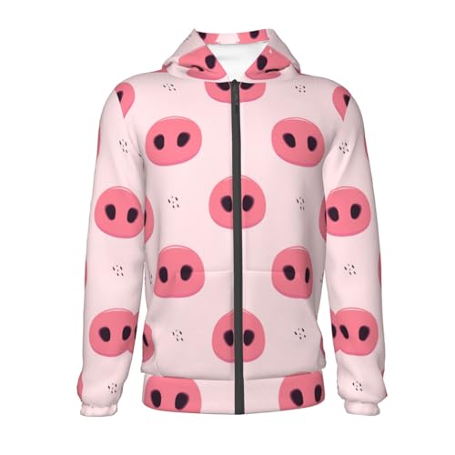 Pig Noses Kid Hoodies Boys Zip Up Sweatshirts Girls Pullover with Pocket2