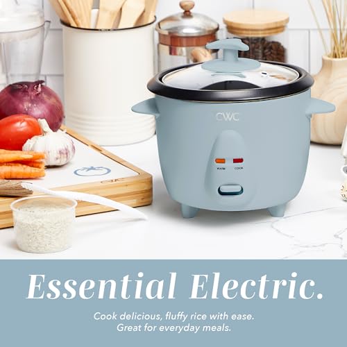 Image of COOK WITH COLOR 6 Cup Rice Cooker 300W - Effortless Cooking and Perfectly, Cooks 3 Cups of Raw Rice for 6 Cups of Cooked Rice, Blue
