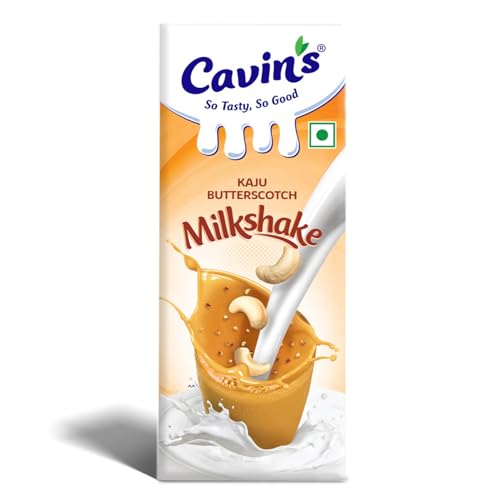 Image of Cavin's Kaju Butterscotch Milkshake | Cashew & Butterscotch Flavoured Creamy Milk Beverage | No Added Preservatives | 180ml