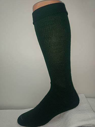 Heavyweight Dark Green, Adult Solid-Color Tube-sock