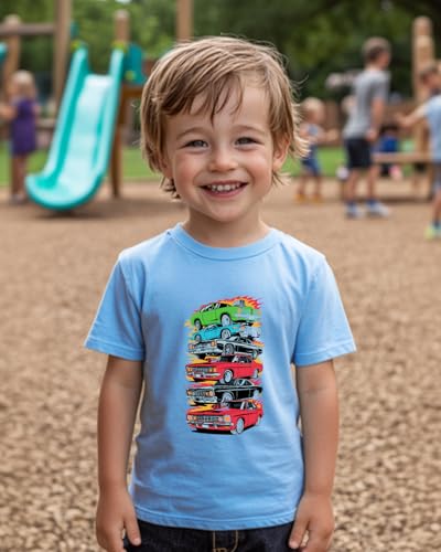 Habudda Car Shirts 2T 3T 4T Toddler Boy Clothes Truck Graphic Tees Little Kids Summer Short Sleeve Cotton Tops 2-8T2