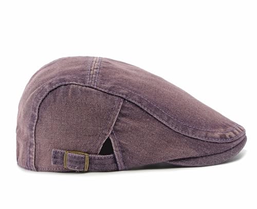 Image of Cotton Newsboy Cap,Breathable Ivy Gatsby Cabbie Beret Hat for Men's Women Driving Hunting Golf