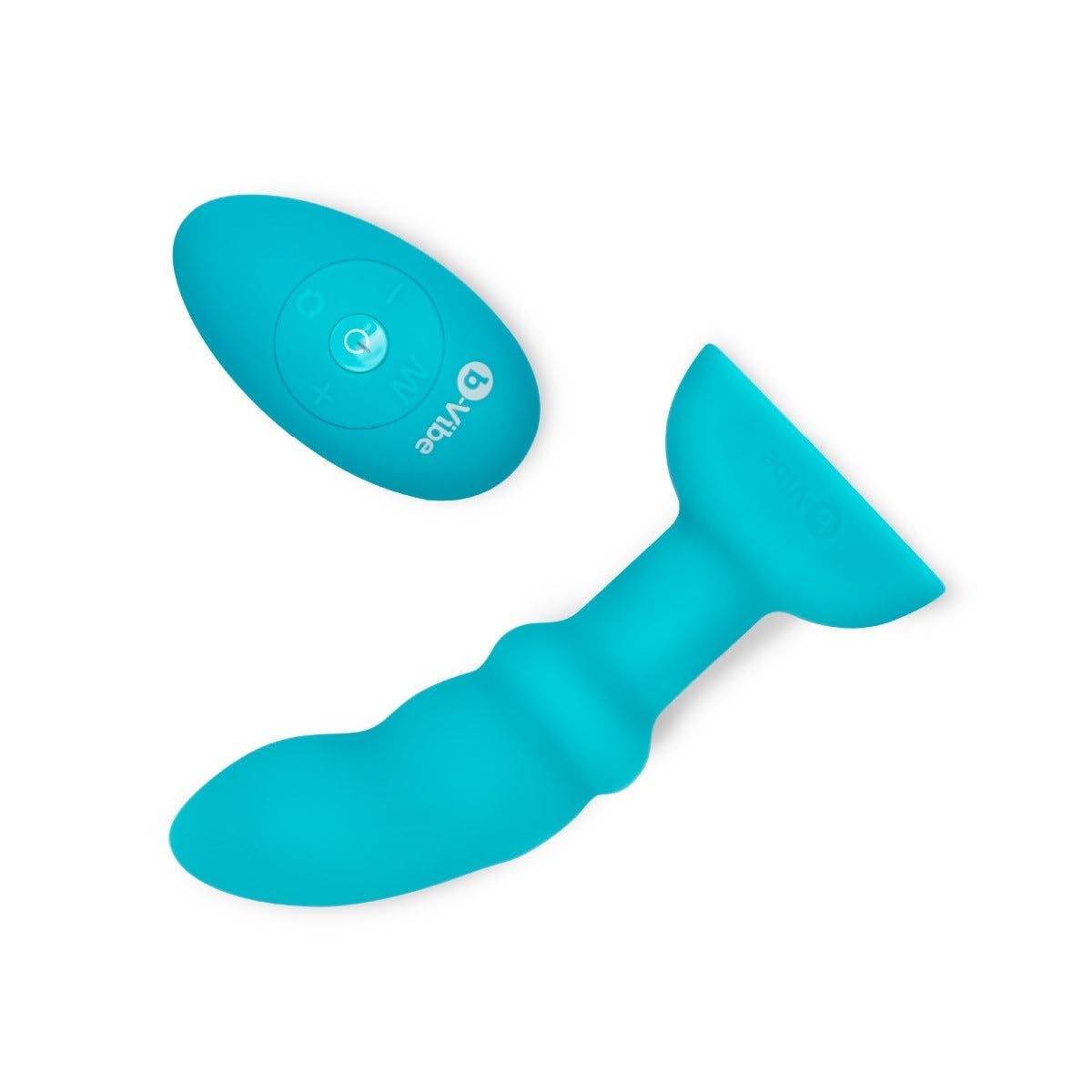 b-Vibe Spina P-Spot con telecomando - Massaggiatore prostatico vibrante e rotante, 6 velocità, 7 modalità di riming, telecomando wireless, silicone sicuro per il corpo