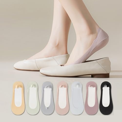 5 Pairs Women No Show Socks Non-Slip Breathable Comfortable Liner Socks