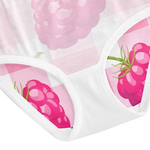 Designer Girls Underwear Toddler 2t Cotton Cute Panties Girl Cartoon Pink Raspberry Gingham Kids Undies Briefs 5