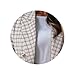 Blazers for Women Business Casual Plaid Buttoned Lapel Collar Blazer Long Sleeve Open Front Work Office Suit Jacket Gray