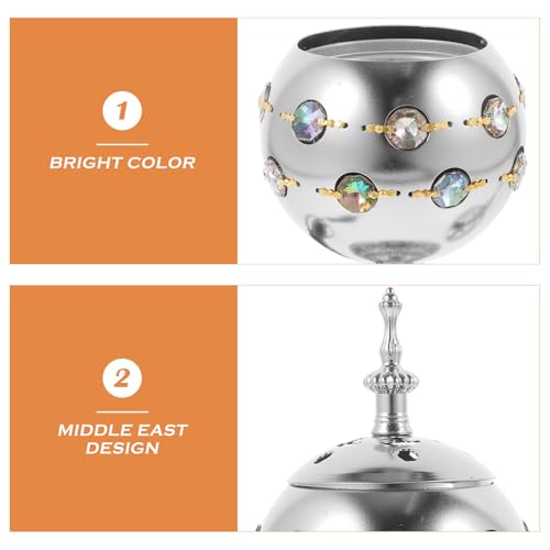 Brûleur de parfum électrique maison diffuseur de cire argenté avec prise EU - 8