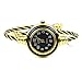 Womens Gold Classic Twisted Band Bracelet Round Wrist Watch Black