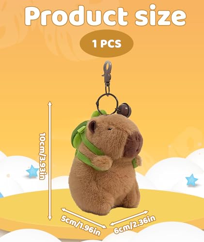 Image of Capybara Keychain, Adorable Animal-Themed Gift, Premium Metal Alloy Keychain, Unique Capybara Design for Keys or Bags, Durable Everyday Accessory (One Piece)