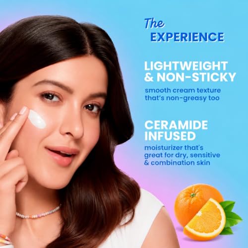 Image of Dot & Glow Niacinamide Vitamin C Sunscreen | SPF 50 PA+++ Broad Spectrum Sun Protection | Blue Light Defense | Non-Sticky Moisturizing Face Sunscreen | 60g
